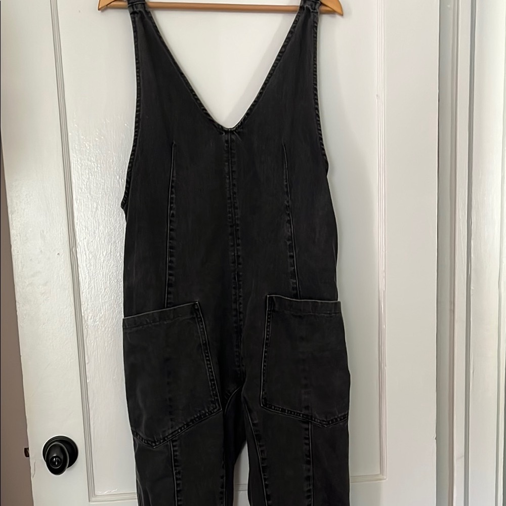 We The Free Charcoal Denim Jumpsuit